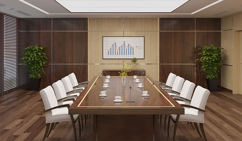 Âm thanh phòng họp diện tích 150-200m2 thường cho những công ty và các cơ quan cao cấp