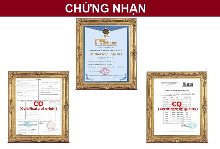 Chứng nhận phân phối chính hãng Nuoxun của Lạc Việt Audio tại Việt Nam