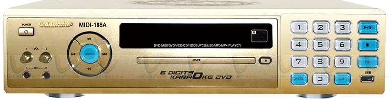 Đầu karaoke 6 số California DVD MIDI 188A: 2.100.000 VNĐ