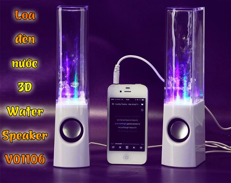 Loa đèn nước 3D Water Speaker V01106 trắng: 205.000 VNĐ