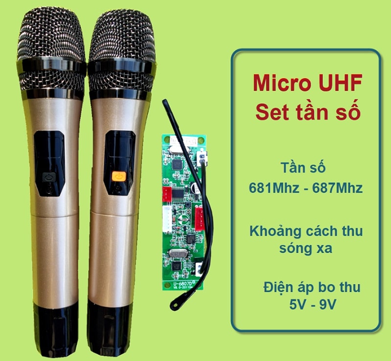 Micro UHF cho loa kéo SET 681: 577.500 VNĐ