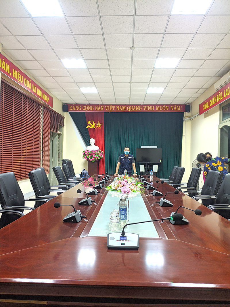 Hệ thống âm thanh hội nghị, hội thảo có giá khoảng 80 triệu tại viettinbank chi nhánh Việt Trì