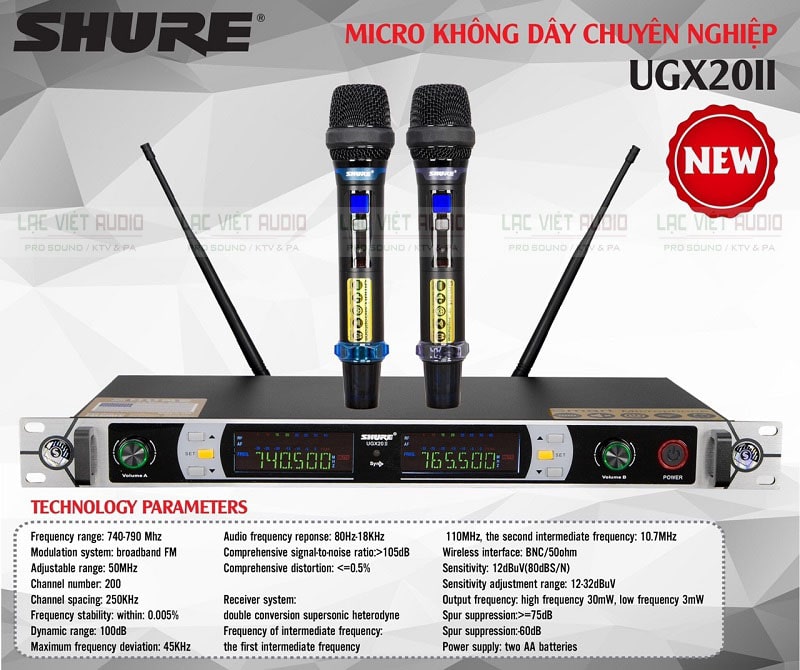 Vỏ hộp sản phẩm mic karaoke SHURE UGX20 ii