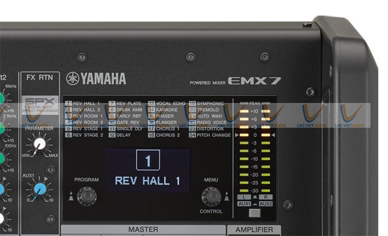 Yamaha EMX7 mixer có 24 hiệu ứng khác nhau